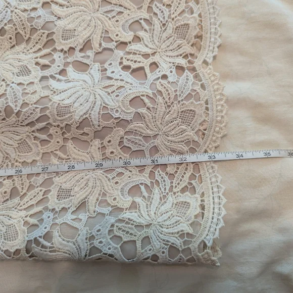 NWT Ann Taylor Sleeveless Lace Overlay Dress Cream Beige Lined Size 00P - Picture 12 of 14
